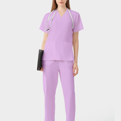 Jelrisofit Pantalón Morado Corte Recto , Antiarrugas y Antiestático