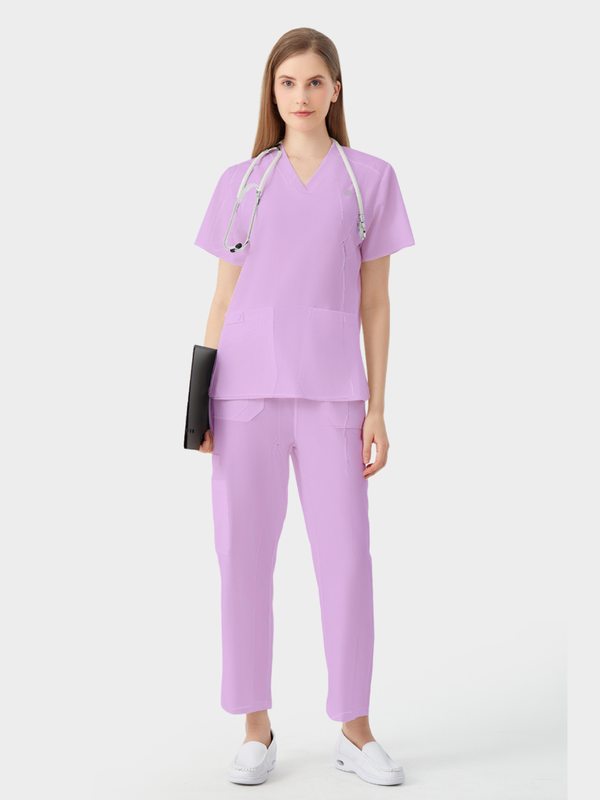 Jelrisofit Pantalón Morado Corte Recto , Antiarrugas y Antiestático