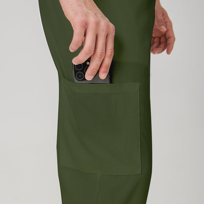 JelriSoFit Classic Uniformes Médicos - Hombre Verde Musgo, Resistente a las manchas