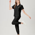 Jelrisofit Uniforme Quirurgico Negro de Tejido Transpirable