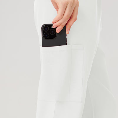 Jelrisofit Classic Pijama Quirurgica - Mujer Blanco, De secado rápido y ligero.
