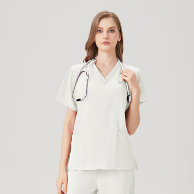 Ropa de trabajo blanca de mujer, blusas, imagen de exhibición