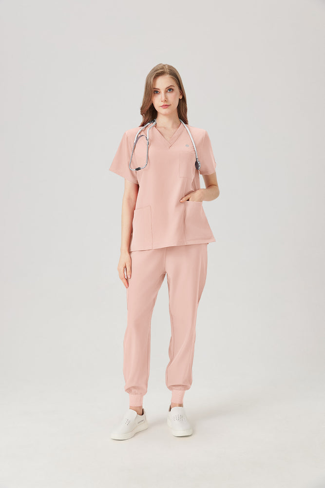 JelriSoFit Classic Uniformes Médicos - Mujer Rosa, Conjunto de pantalón jogger
