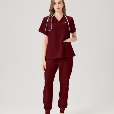 Jelrisofit Uniforme Quirurgico Vino con Diseño Versátil y Duradero