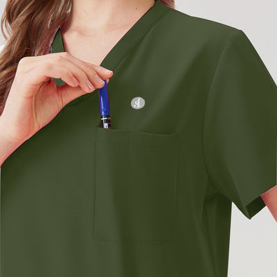 JelriSoFit Classic Uniformes de Trabajo - Mujer Verde Musgo, Fácil de limpiar