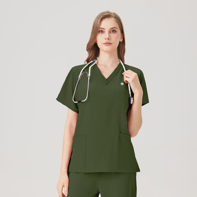 JelriSoFit Classic Uniformes de Trabajo - Mujer Verde Musgo, Fácil de limpiar