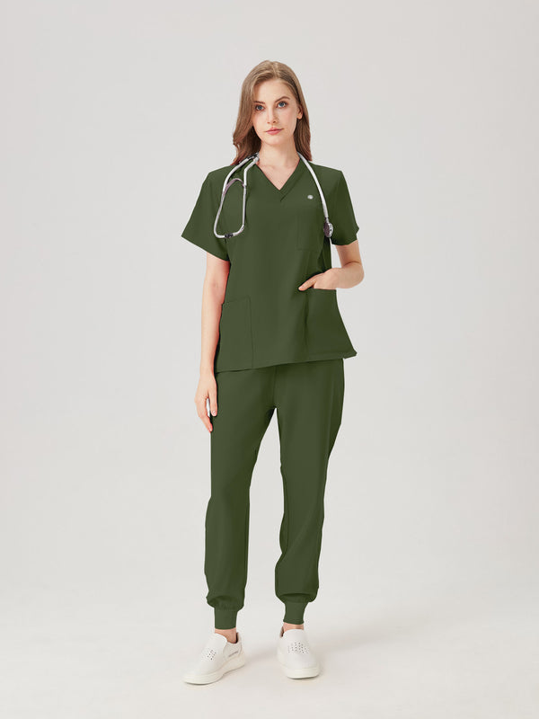 JelriSoFit Classic Uniformes de Trabajo - Mujer Verde Musgo, Fácil de limpiar