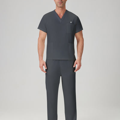 JelriSoFit Classic Uniformes Médicos - Hombre Gris Carbon, Ligero y elástico