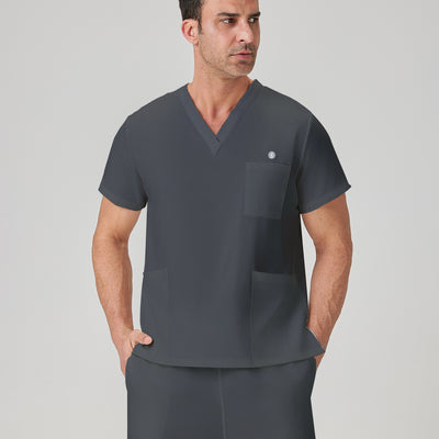 JelriSoFit Classic Uniformes Médicos - Hombre Gris Carbon, Ligero y elástico