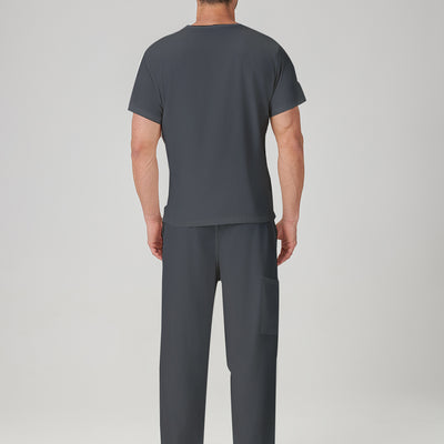 JelriSoFit Classic Uniformes Médicos - Hombre Gris Carbon, Ligero y elástico