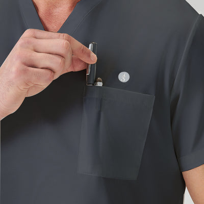 JelriSoFit Classic Uniformes Médicos - Hombre Gris Carbon, Ligero y elástico