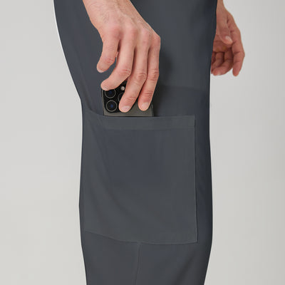 JelriSoFit Classic Uniformes Médicos - Hombre Gris Carbon, Ligero y elástico