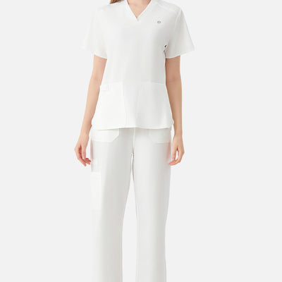 Jelrisofit White Surgical Straight-Cut with Functional Pockets