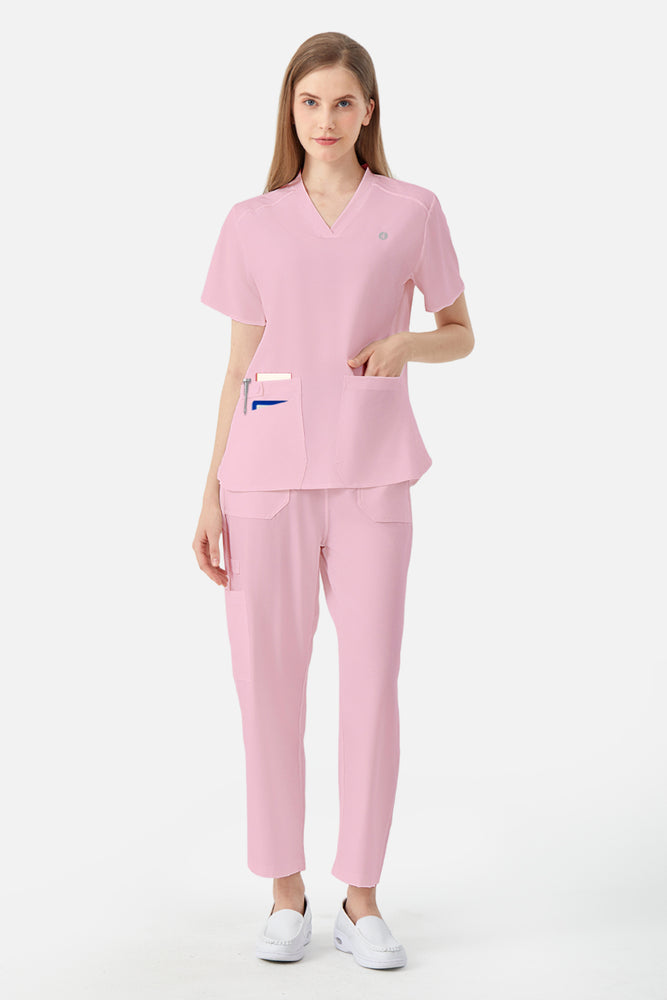 JelriSoFit Unifomes Quirúrgicos Corte Recto- Mujer Rosa, Fácil de lavar y duradero