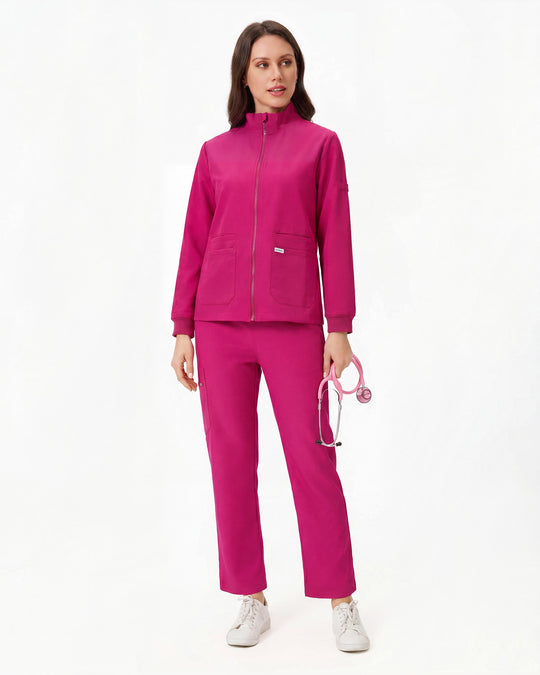 Uniforme médico bugambilia profesional con estetoscopio