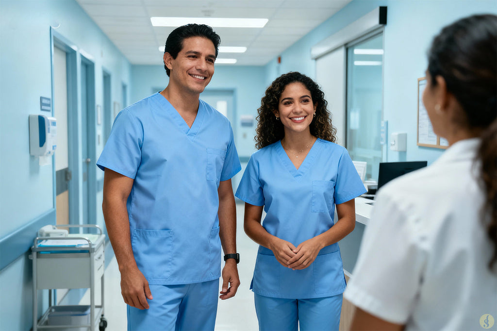 Pitufo médico: el uniforme azul que combina comodidad, profesionalismo y confianza
