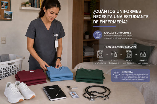 Cuántos uniformes necesita un estudiante de enfermería para una semana de prácticas