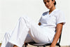 Pantalón clínico blanco mujer