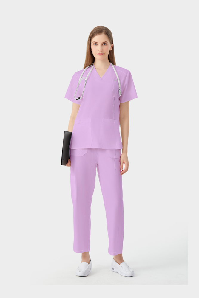 Jelrisofit Pantalón Morado Corte Recto , Antiarrugas y Antiestático