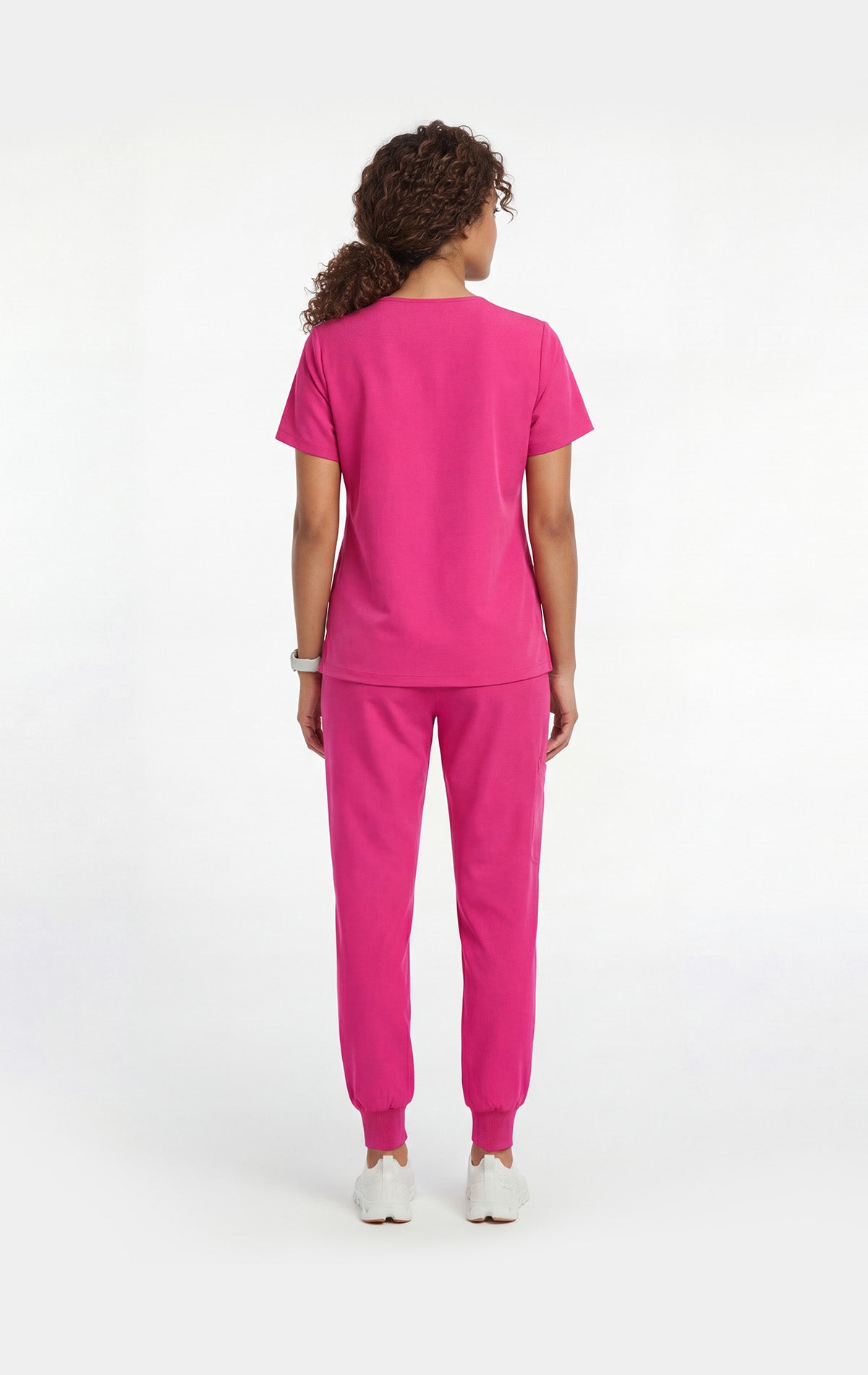JelriSoFit Free Pijama Quirúrgica – Mujer Fucsia, Puños acanalados en tobillos