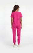 JelriSoFit Free Pijama Quirúrgica – Mujer Fucsia, Puños acanalados en tobillos
