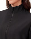 Cuello alto con cremallera negro de chaqueta JelriSoFit
