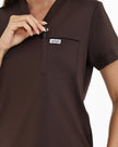 JelriSoFit FlowForm Uniformes de Trabajo 2 Piezas – Mujer Espresso, comodidad tipo activewear y ajuste estructurado