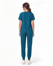 JelriSoFit Free Uniformes Médicos – Mujer Azure Blue, Bolsillos amplios
