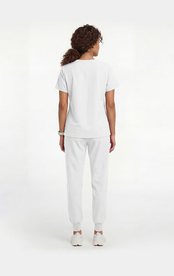 JelriSoFit Free Uniformes Quirúrgicos – Mujer Blanco, Tejido resistente a salpicaduras leves