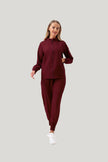 JelriSoFit Set quirúrgico 3 piezas – Mujer Burgundy, Diseño con bolsillos amplios