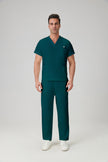 JelriSoFit Classic Medical Uniforms - Men's Moss Green, Stain Resistant