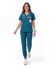 JelriSoFit Free Uniformes Médicos – Mujer Azure Blue, Bolsillos amplios