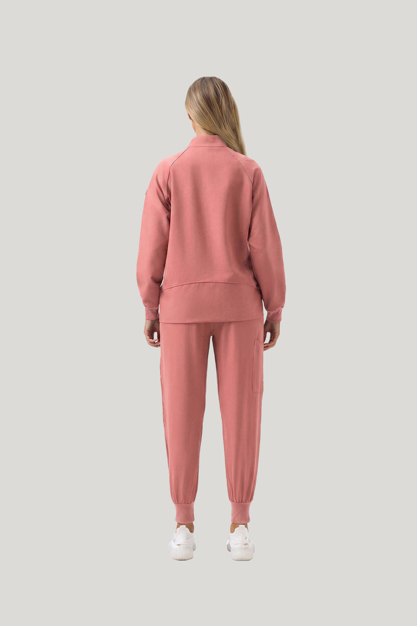 JelriSoFit Set quirúrgico 3 piezas – Mujer Capri Rosa, Cómodo para moverse