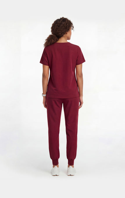 JelriSoFit Free Uniformes de Trabajo – Mujer Vino, Antiarrrugas