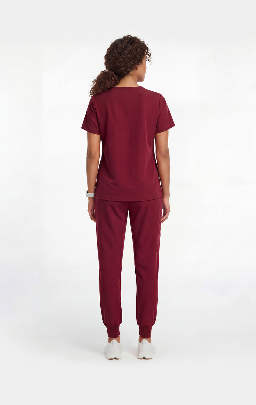 JelriSoFit Free Uniformes de Trabajo – Mujer Vino, Antiarrrugas