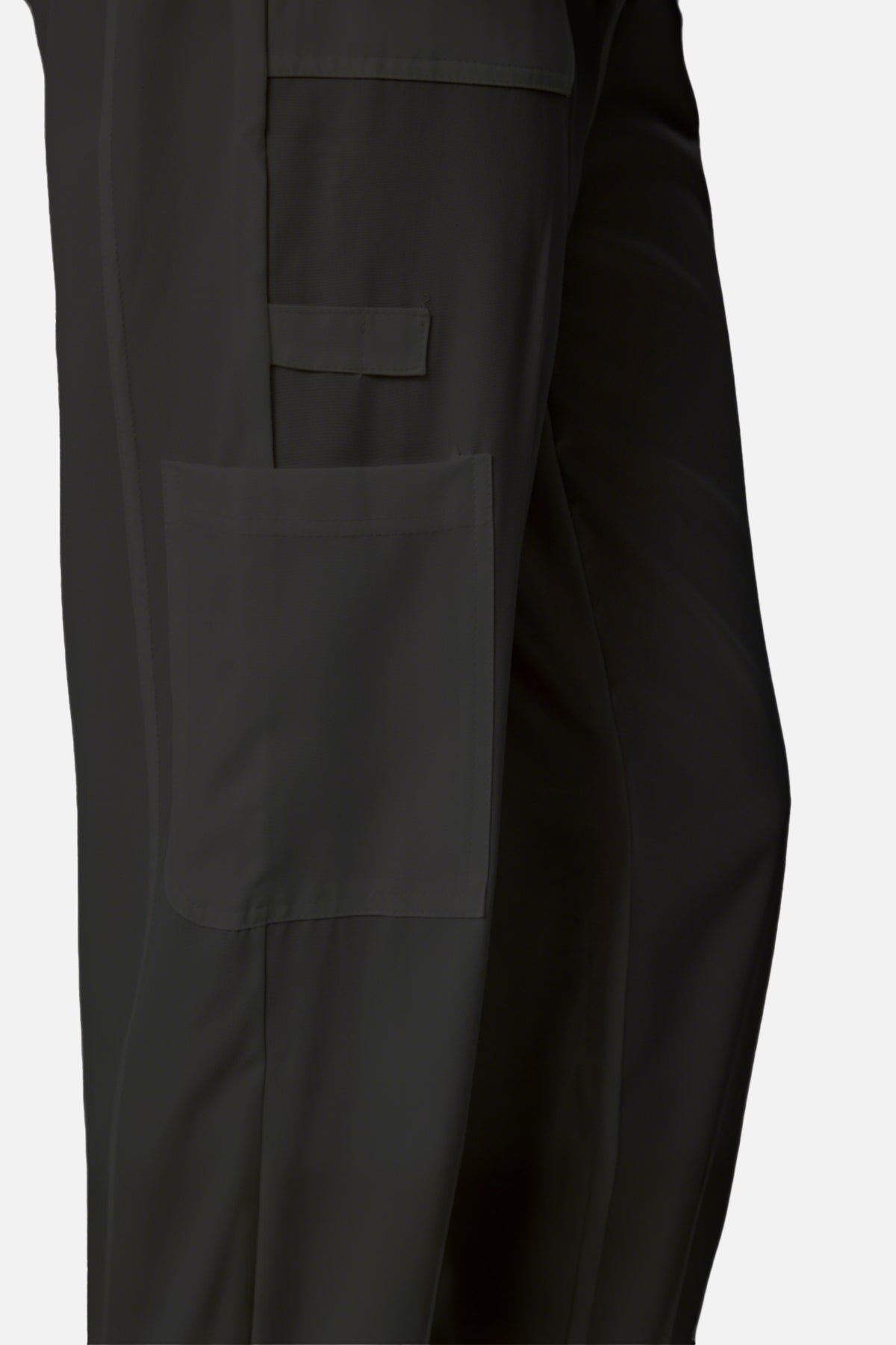 Uniforme médico de mujer, pantalón negro con bolsillos grandes, imagen de exhibición