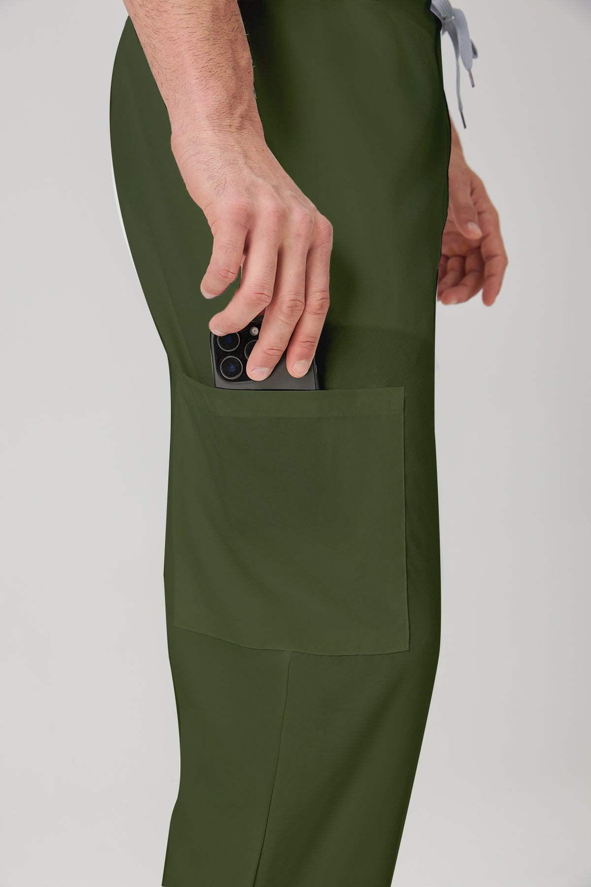 JelriSoFit Classic Medical Uniforms - Men's Moss Green, Stain Resistant