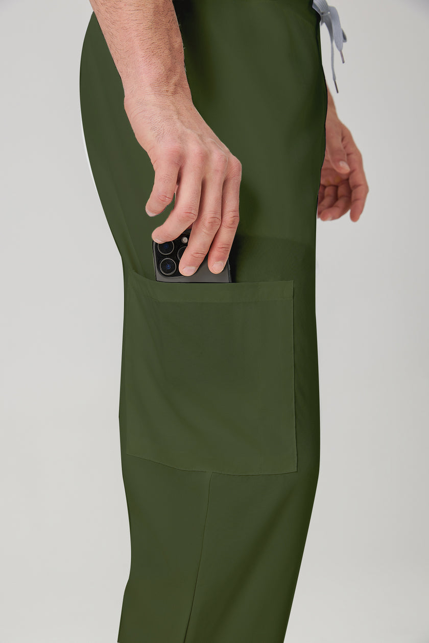 JelriSoFit Classic Medical Uniforms - Men's Moss Green, Stain Resistant