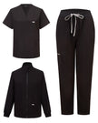Desglose 3 piezas uniforme – chaqueta, top y pantalón negro
