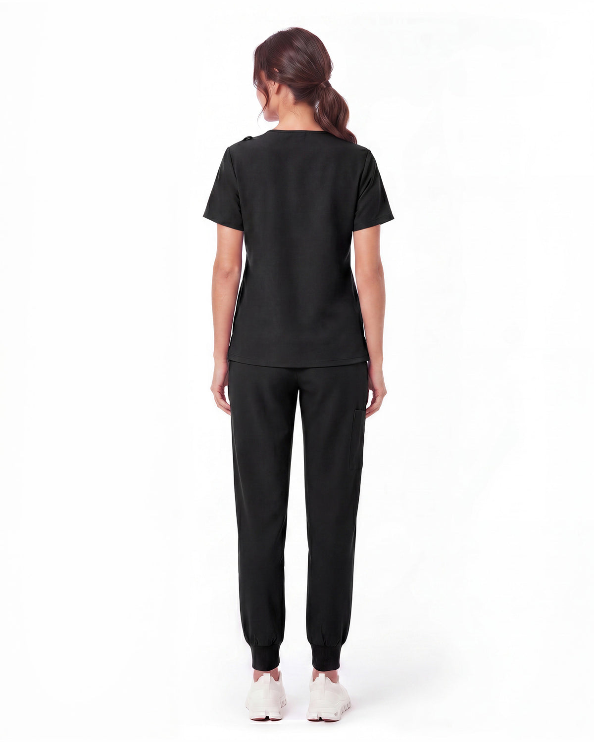JelriSoFit Free Uniformes Quirúrgicos – Mujer Negro, Aberturas laterales