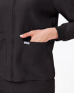 Bolsillo con etiqueta JelriSoFit de chaqueta negro