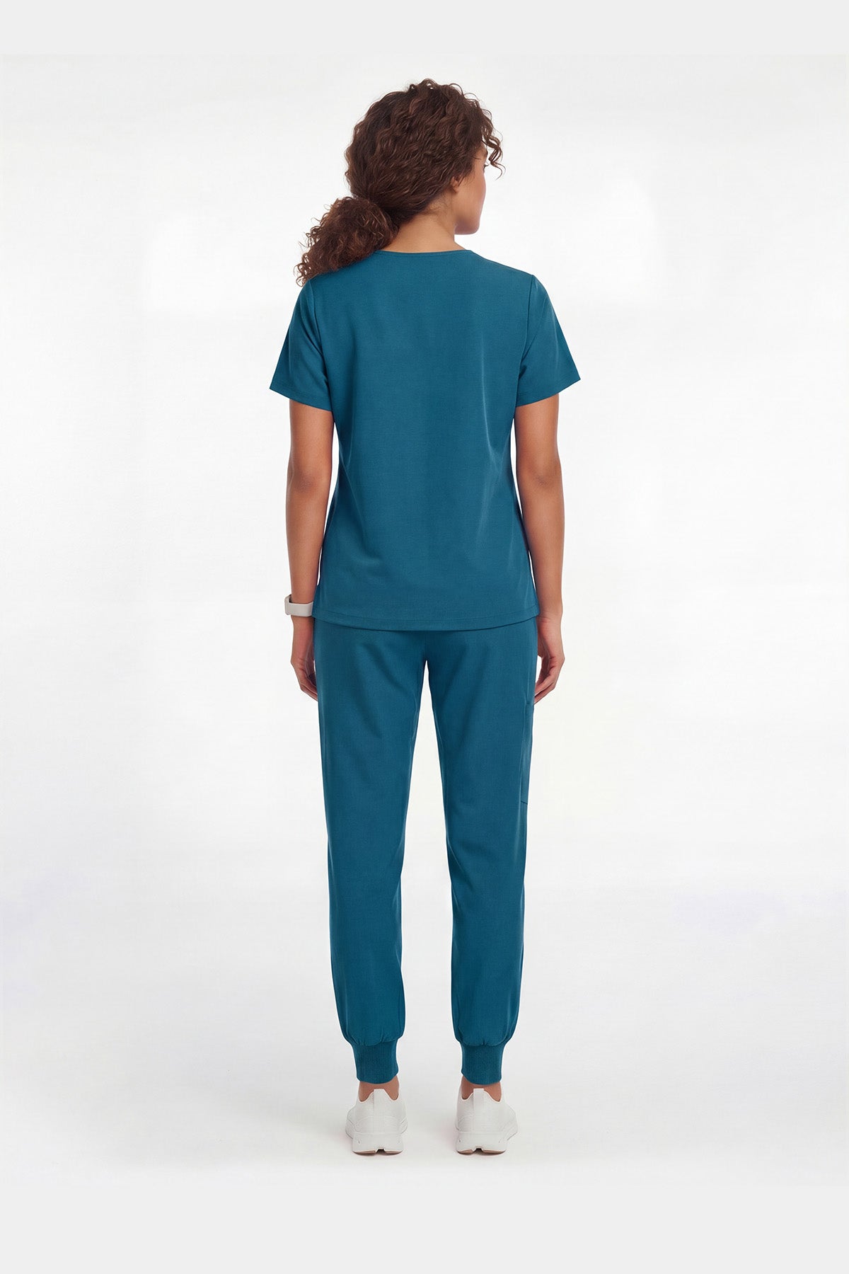 JelriSoFit Free Uniformes Médicos – Mujer Azure Blue, Bolsillos amplios