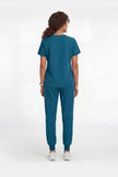 JelriSoFit Free Uniformes Médicos – Mujer Azure Blue, Bolsillos amplios