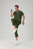JelriSoFit Classic Medical Uniforms - Men's Moss Green, Stain Resistant