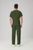 JelriSoFit Classic Medical Uniforms - Men's Moss Green, Stain Resistant