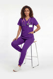 JelriSoFit Free Uniformes de Trabajo – Mujer Morado oscuro, Comodidad deportiva