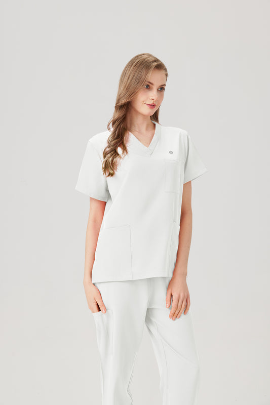 JelriSoFit® Classic Uniformes de Trabajo - Mujer Blanco crema, Suave y transpirable