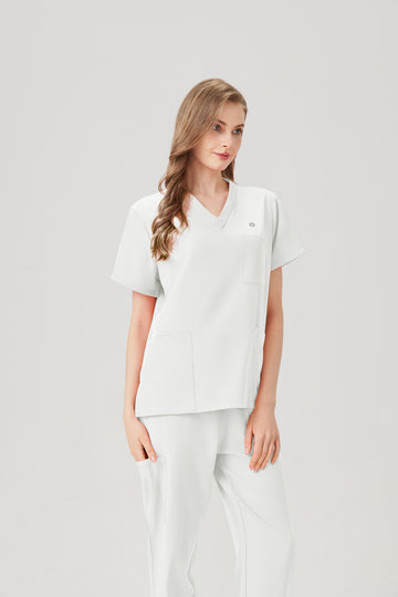 Jelrisofit Classic Pijama Quirurgica - Mujer Blanco, De secado rápido y ligero.