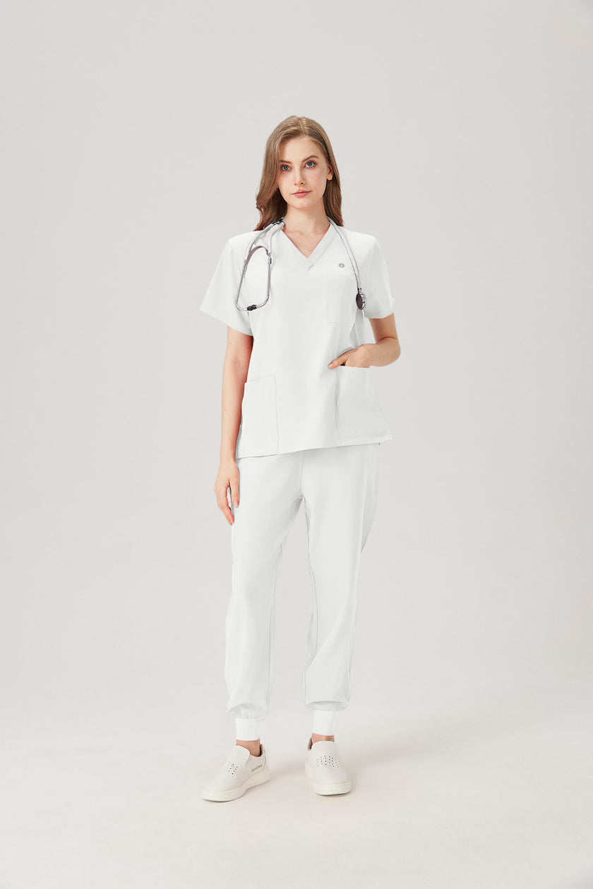 JelriSoFit® Classic Nursing Uniforms for Women – Cream White, Soft & Breathable