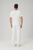 JelriSoFit Classic Medical Uniforms - Men's White, Straight Leg Trouser Set